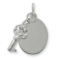 Sterling Silver Tag and Key Charms