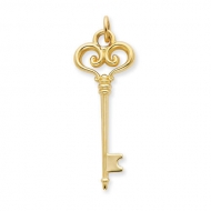 14K Key Pendant   Yellow or White Gold 