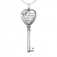 Sterling Silver  Key to my Heart  KEY Locket