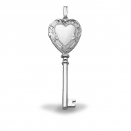 Sterling Silver KEY Heart Locket