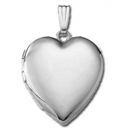 14k White Gold  Sweetheart  Heart Locket