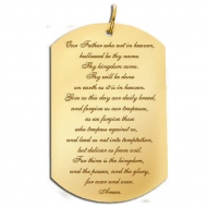  Lord s Prayer  Dog Tag Script Pendant