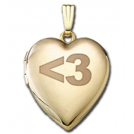 Solid 14K Yellow Gold  Sweetheart   3 Locket