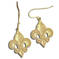 Fleur de Lis Earrings   w  Kidney Wire
