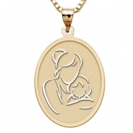 Mother and Daughter   Oval Pendant
