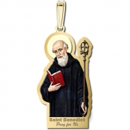 Saint Benedict Outlined Medal  Color EXCLUSIVE 