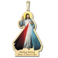 Divine Mercy Outlined Medal  Color EXCLUSIVE 