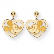 Disney Mickey Heart Dangle Post Earrings