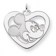 Sterling Silver Disney Mickey Mouse Heart Charm