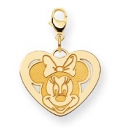 Disney Minnie Mouse Medium Heart Lobster Clasp Charm