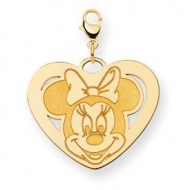 Disney Minnie Mouse Heart Lobster Clasp Large Charm