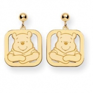Disney Winnie the Pooh Square Post Dangle Earrings