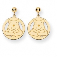 Disney Winnie the Pooh Round Post Dangle Earrings