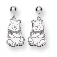 Sterling Silver Disney Winnie the Pooh Post Dangle Earrings