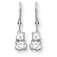 Sterling Silver Disney Winnie the Pooh Shepherd Hook Earrings
