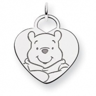 Sterling Silver Disney Winnie the Pooh Heart Charm