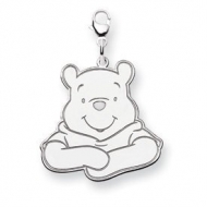 Sterling Silver Disney Winnie the Pooh Large Lobster Clasp Charm