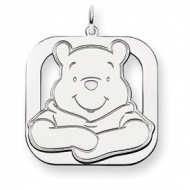 Sterling Silver Winnie the Pooh Large Two Layer Charm