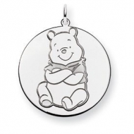 Sterling Silver Winnie the Pooh Large Two Layer Charm