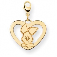 Disney Piglet Medium Lobster Clasp Heart Charm