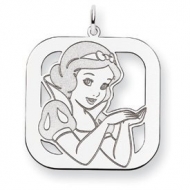 Sterling Silver Snow White Square Charm