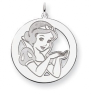 Sterling Silver Snow White Round Charm