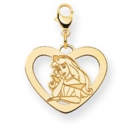 Disney Aurora Lobster Clasp Heart Charm