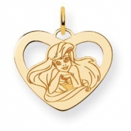 Disney Ariel  The Little Mermaid Heart Charm