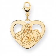 Disney Ariel  The Little Mermaid Lobster Clasp Heart Charm