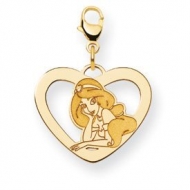Disney Princess Jasmine Lobster Clasp Heart Charm