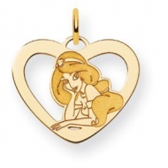 Disney Princess Jasmine Heart Charm
