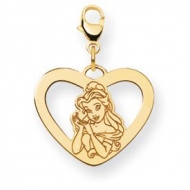Disney Belle Lobster Clasp Heart Charm
