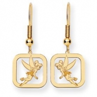 Disney Tinker Bell Shepherd Hook Square Earrings