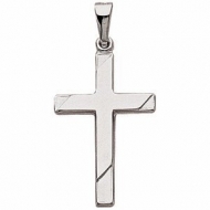 14K White Gold CROSS PENDANT