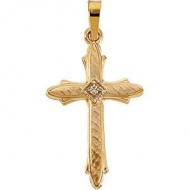 CROSS PENDANT W DIAMOND