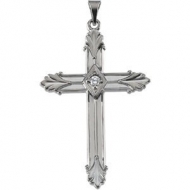 CROSS PENDANT W DIAMOND