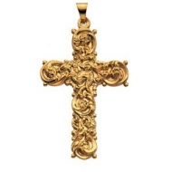 14K Yellow Gold CROSS PENDANT