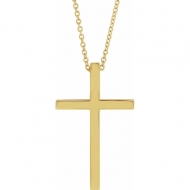 14K Yellow Gold CROSS PENDANT