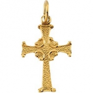 14K Yellow Gold CROSS PENDANT