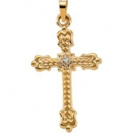 CROSS PENDANT W DIAMOND