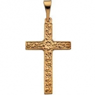 14K Yellow Gold CROSS PENDANT