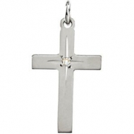 CROSS PENDANT W DIAMOND