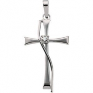 CROSS PENDANT W DIAMOND
