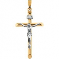 TWO TONE CRUCIFIX PENDANT