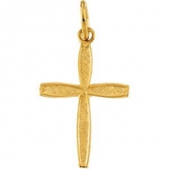 14K Yellow Gold CHILD S CROSS PENDANT