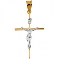 TWO TONE CRUCIFIX PENDANT