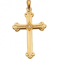 CROSS PENDANT W DIAMOND