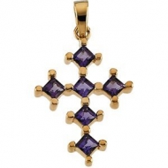 GENUINE AMETHYST CROSS