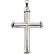 14K White Gold CROSS PENDANT