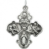 Sterling Silver 4 WAY CROSS PENDANT